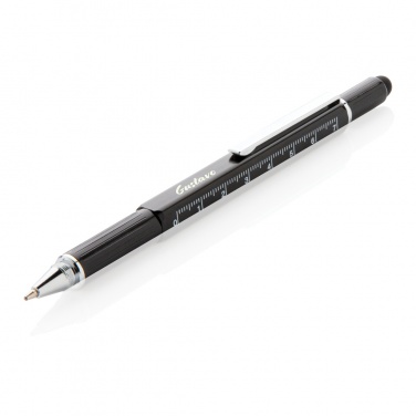 Logo trade promotional items image of: 5-in-1 aluminium toolpen