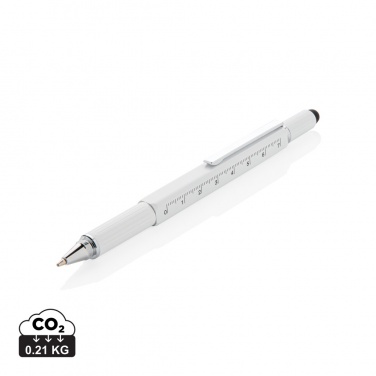 Logo trade business gift photo of: 5-in-1 aluminium toolpen