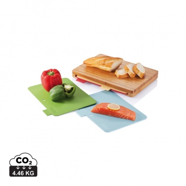 Logo trade promotional products picture of: Cutting board with 4pcs hygienic boards