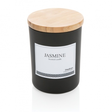 Logotrade promotional item image of: Ukiyo deluxe scented candle with bamboo lid