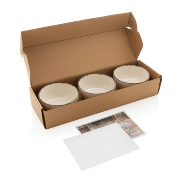 Logo trade advertising product photo of: Ukiyo 3pc serving bowl set with bamboo tray