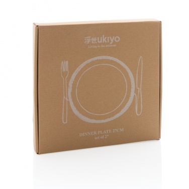 Logo trade advertising products image of: Ukiyo dinner plate set of 2