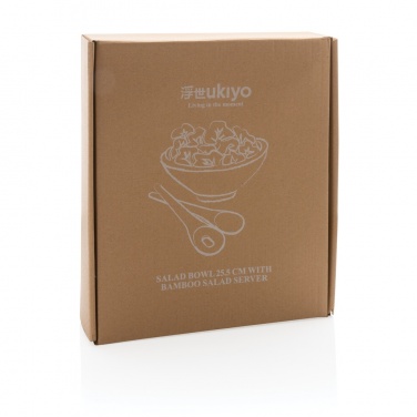 Logo trade promotional gifts picture of: Ukiyo salad bowl with bamboo salad server