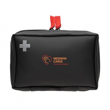Logotrade promotional item image of: RCS recycled nubuck PU pouch  first aid set