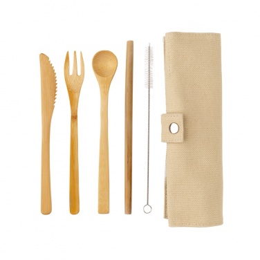 Logotrade promotional giveaway picture of: Reusable bamboo travel cutlery set