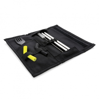 Logo trade promotional items picture of: Tierra 2pcs straw and cutlery set in pouch