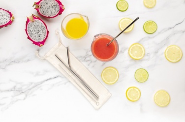 Logotrade promotional merchandise photo of: Reusable stainless steel 3 pcs straw set