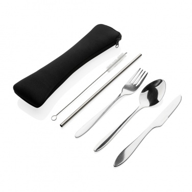 Logotrade promotional merchandise picture of: 4 PCS stainless steel re-usable cutlery set