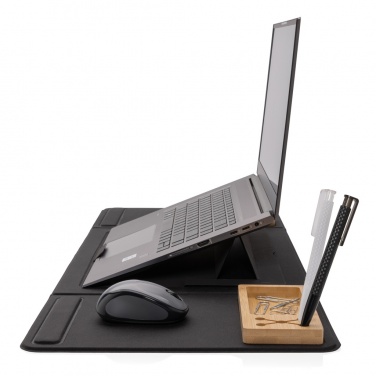 Logotrade corporate gift image of: Impact AWARE RPET Foldable desk organizer with laptop stand