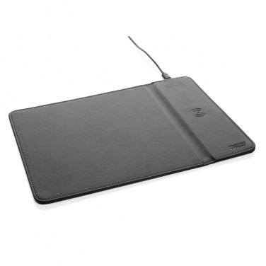 Logotrade promotional giveaways photo of: Swiss Peak RCS recycled PU 10W wireless charging mousepad