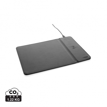 Logotrade promotional gift image of: Swiss Peak RCS recycled PU 10W wireless charging mousepad