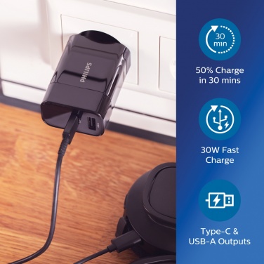 Logotrade promotional giveaway image of: Philips ultra fast PD wall charger