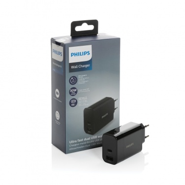 Logo trade business gifts image of: Philips ultra fast PD wall charger