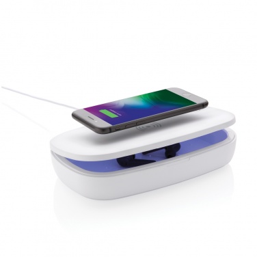 Logo trade corporate gift photo of: UV-C steriliser box with 5W wireless charger