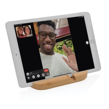 Logotrade advertising product picture of: Bamboo tablet and phone holder
