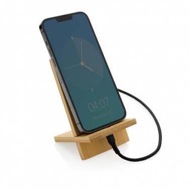 Logo trade promotional product photo of: Bamboo phone stand in kraft box