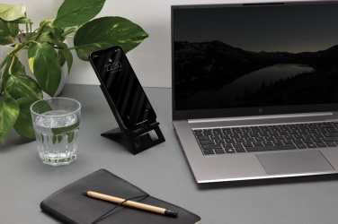 Logotrade promotional merchandise photo of: SnapStand RCS recycled plastic foldable phone stand