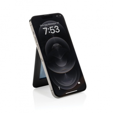 Logotrade promotional gift picture of: Magstand RCS recycled PU magnetic phone wallet with stand