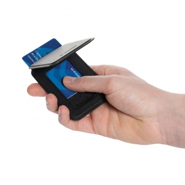 Logotrade business gift image of: Magstand RCS recycled PU magnetic phone wallet with stand