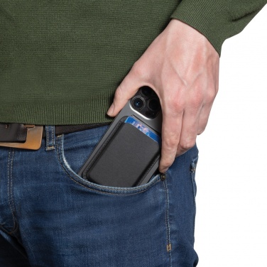 Logotrade promotional giveaway image of: Magstand RCS recycled PU magnetic phone wallet with stand