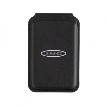 Logo trade business gift photo of: Magstand RCS recycled PU magnetic phone wallet with stand