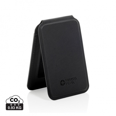 Logo trade promotional merchandise picture of: Magstand RCS recycled PU magnetic phone wallet with stand