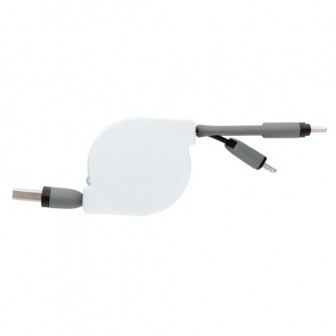 Logo trade promotional items image of: 3-in-1 retractable cable