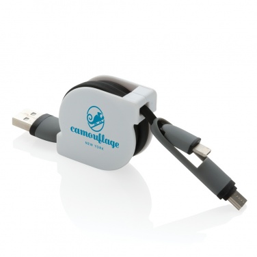 Logo trade promotional giveaway photo of: 3-in-1 retractable cable