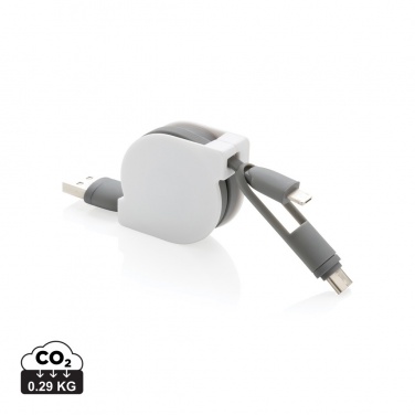 Logo trade promotional products picture of: 3-in-1 retractable cable