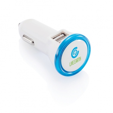 Logo trade promotional gifts image of: Powerful dual port car charger