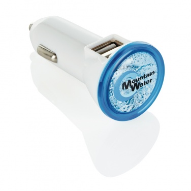 Logo trade corporate gifts image of: Powerful dual port car charger