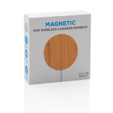 Logotrade advertising products photo of: 10W bamboo magnetic wireless charger