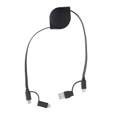 Logo trade promotional merchandise image of: RCS standard recycled plastic and TPE 6-in-1 cable