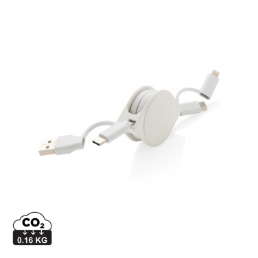 Logo trade promotional merchandise image of: RCS standard recycled plastic and TPE 6-in-1 cable