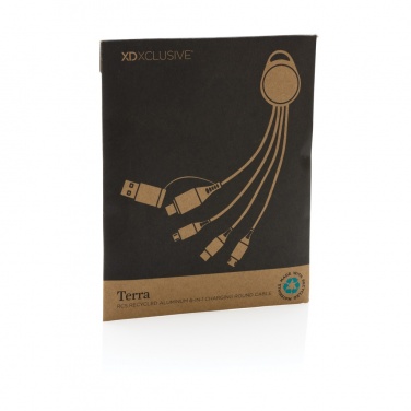 Logo trade promotional product photo of: Terra RCS recycled aluminium 6-in-1 charging cable