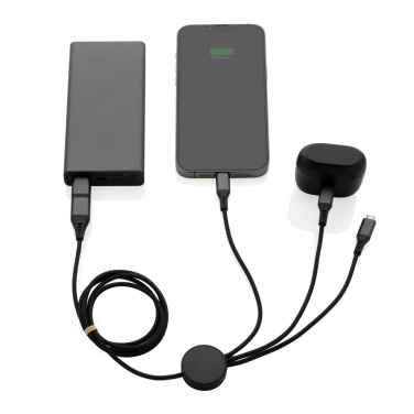 Logotrade promotional product image of: Terra RCS recycled aluminium 120cm 6-in-1 cable