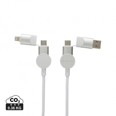 Logotrade promotional gift image of: Oakland RCS recycled plastic 6-in-1 fast charging 45W cable