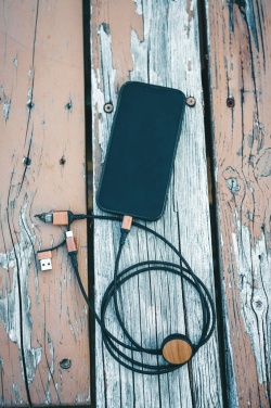 Logotrade advertising product image of: Ohio RCS certified recycled plastic 6-in-1 cable