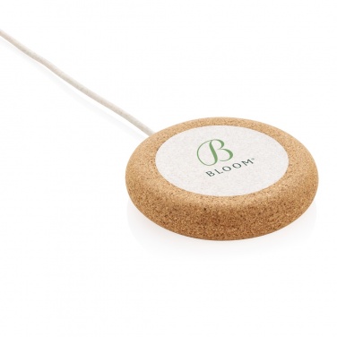 Logotrade promotional merchandise photo of: Cork and Wheat 5W wireless charger