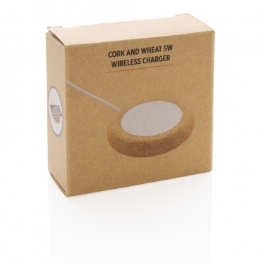 Logotrade promotional giveaways photo of: Cork and Wheat 5W wireless charger