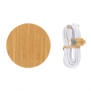 Logotrade corporate gift picture of: Bamboo 15W wireless charger
