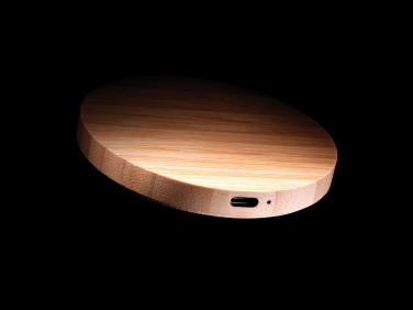 Logo trade promotional product photo of: Bamboo 15W wireless charger