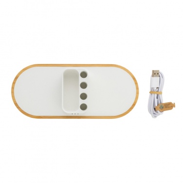 Logo trade corporate gifts image of: Ontario RCS rplastic 10W dual wireless