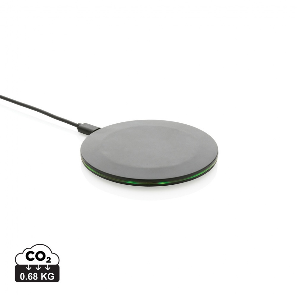 Logo trade advertising products picture of: RCS recycled plastic 15W Wireless fast charger