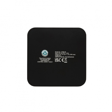 Logotrade advertising product picture of: RCS recycled plastic 10W Wireless charger with USB Ports