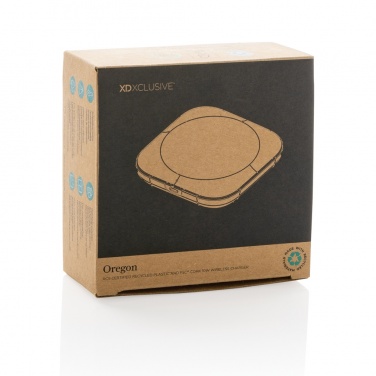Logotrade promotional item picture of: Oregon RCS recycled plastic and cork 10W wireless