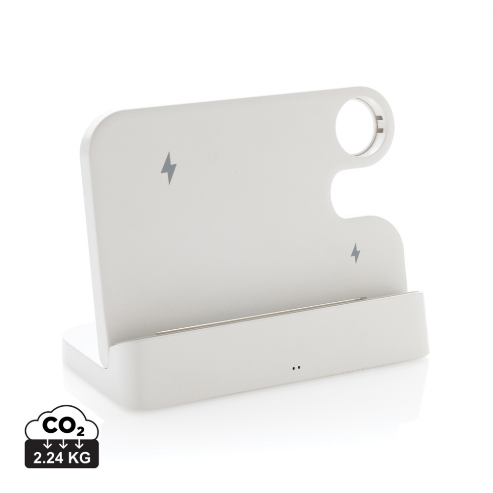 Logotrade promotional giveaway picture of: Joltz RCS recycled plastic dual 15W charger with iWatch slot