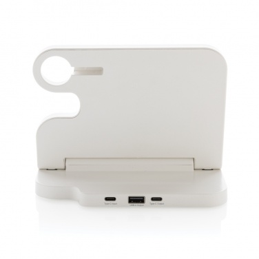 Logo trade advertising products picture of: Joltz RCS recycled plastic dual 15W charger with iWatch slot