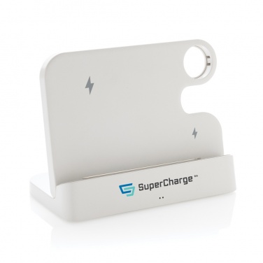 Logotrade promotional product image of: Joltz RCS recycled plastic dual 15W charger with iWatch slot