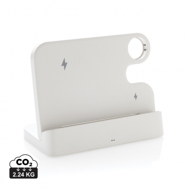 Logotrade advertising product image of: Joltz RCS recycled plastic dual 15W charger with iWatch slot